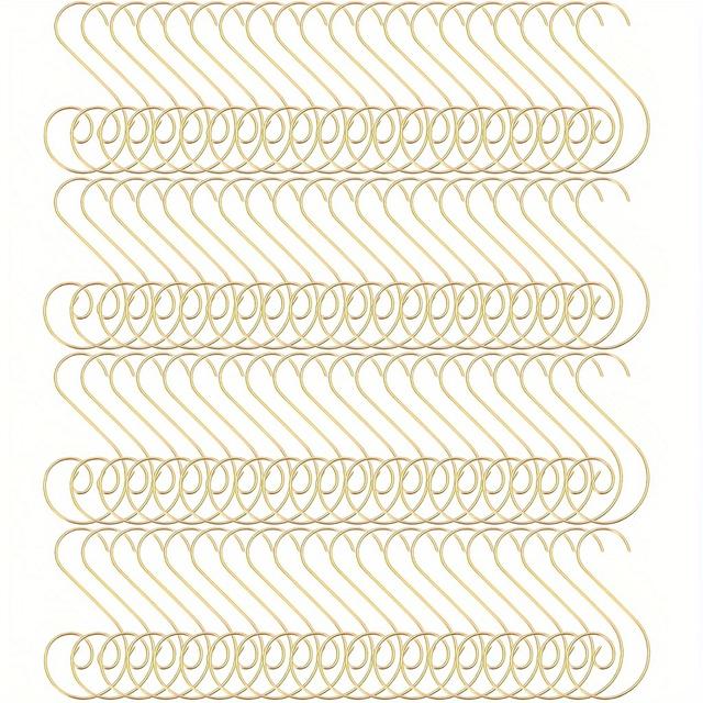 TEMU 80pcs Ornament Hooks, Christmas Ornament Hooks, Metal Wire Decorative Hooks, Ornament Hangers For Christmas Tree Party Home Decoration