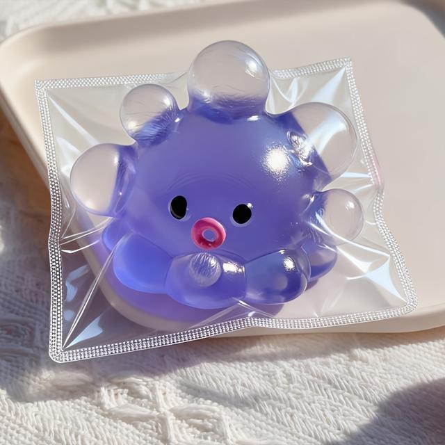 TEMU Bouncy Fun Diy Bubble Octopus Toy, Slow-rising Bubble With Mud-like Texture, , Perfect Gift For Holidays And Parties