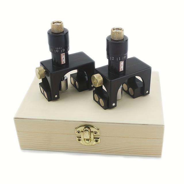 TEMU Regulowany Magnetyczny Nóż do Strugarki, Szablon do Ustawiania Ostrza, Wskaźnik Verniera, 2 szt