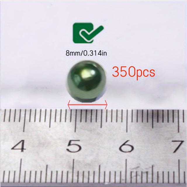 TEMU Směsěně a Bílě Plastově Perlově Kuličky - 250/350 kusů 8mm Vázově Plně pro Domácí Dekoraci, Rozptyl Stolu, Držáky na Make-up a Straněkové Dekorace