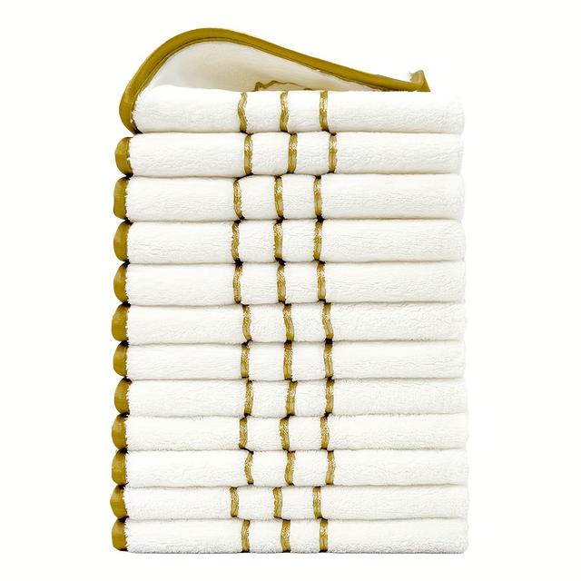 TEMU New 12pcs Set Of Hand Towels Made Of Coral Fleece, Suitable For Home Use , As Hand Towels, Bathroom Towels, And Car Drying Cloths, Featuring And High Absorbency, Wash Cloths