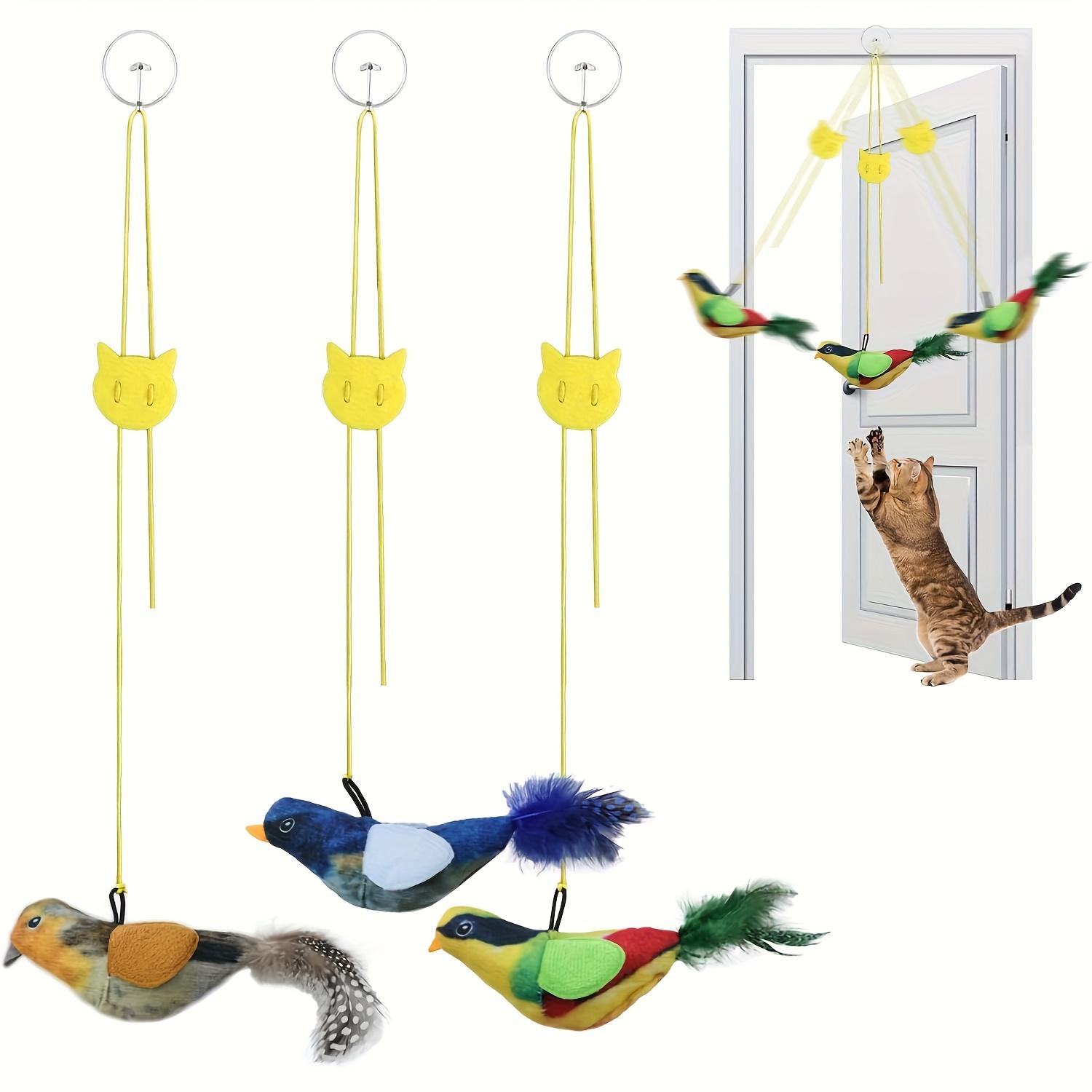TEMU 3pcs Hanging Bird Cat Toy, Interactive Cat Toy Bird, Indoor Realistic Cat Interactive Toy, Bored Kitten Ball-thrower Toy