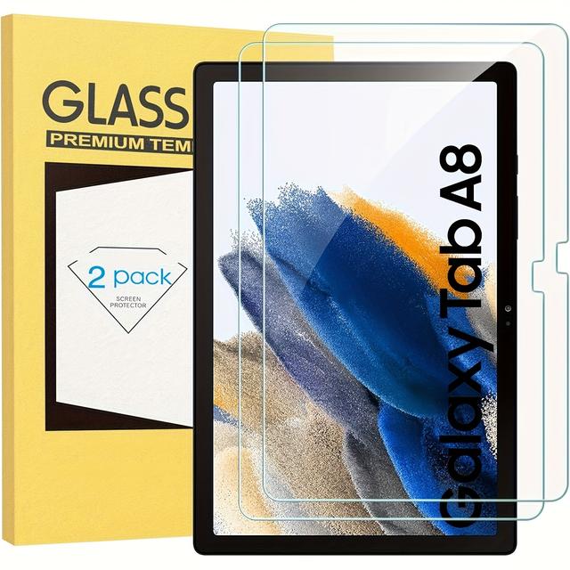 TEMU 2er-Pack hochwertige Displayschutzfolien aus gehärtetem Glas für Samsung Galaxy Tab A8 10,5 Zoll 2021 SM-/X205, ultraklar, kratzfest, einfache Installation [9H]
