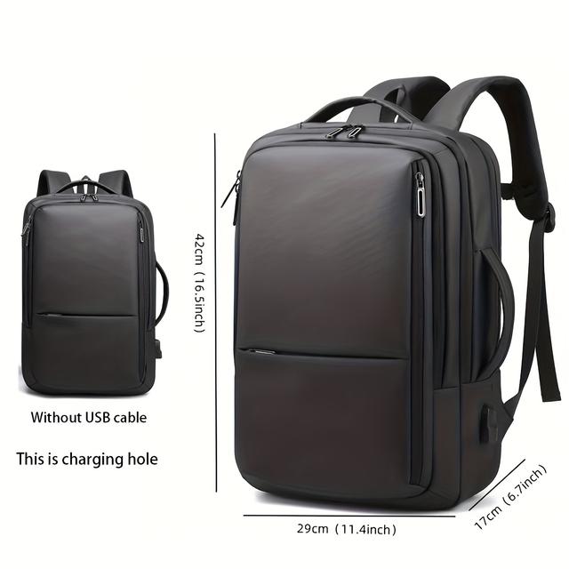 TEMU Mochila de Negocios de Gran Capacidad para Hombres - Almacenamiento Multifuncional y Moderno para Portátil, Correas Ajustables, Ideal para Uso en