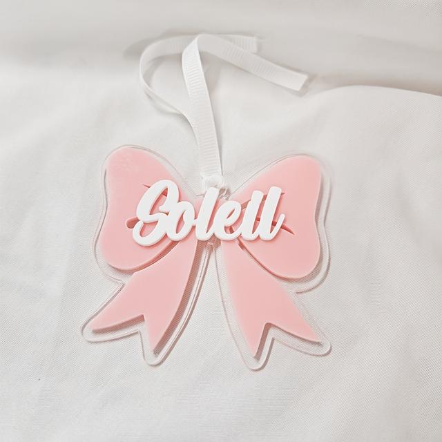 TEMU 개인 맞춤 리본 이름표 - 맞춤형 긴 양말 이름표 - 리본 선물 라벨 - 맞춤 리본 장식 - 패셔너블한 리본 키체인 - 개인 맞춤 선물 태그