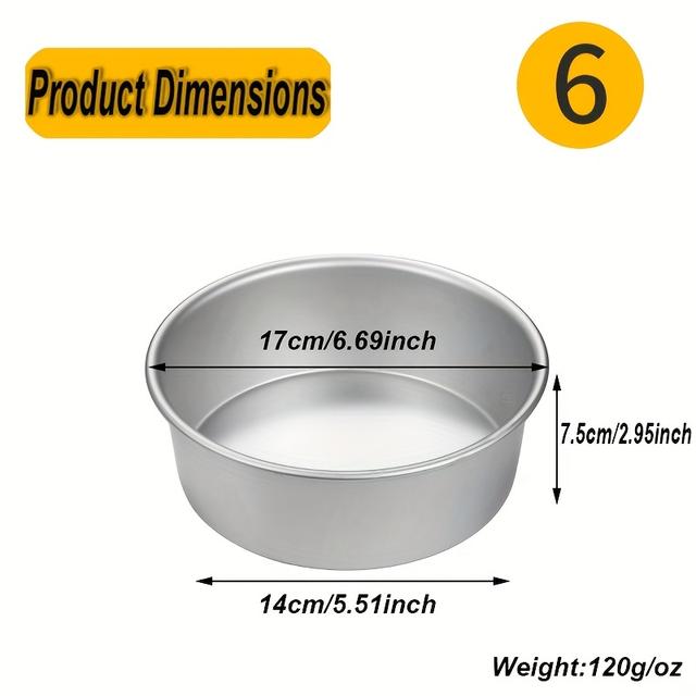 TEMU Anodized Solid-bottom Cake Mold, In Sizes 4 To 10 Inches, Designed For Baking Cheesecakes . This Baking Mold Features A Fixed Base And A Aluminum Alloy Coating, Perfect For Making Cheesecakes