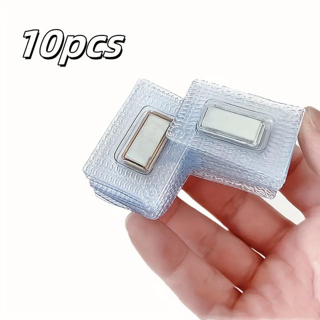 TEMU Set Of 10 Durable Magnetic Snap Fasteners - Ideal For Hidden Closures In Leather Products, Bags, And Fashion Additions