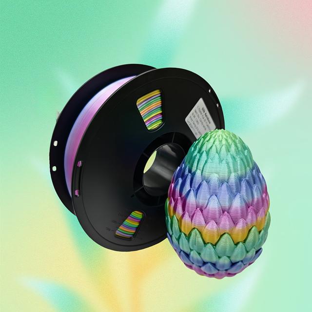 TEMU Filamento PLA Degradado 1.75mm, Alambre para Impresora 3D Multicolor Dulces, Carrete de 1kg/2.2LBS