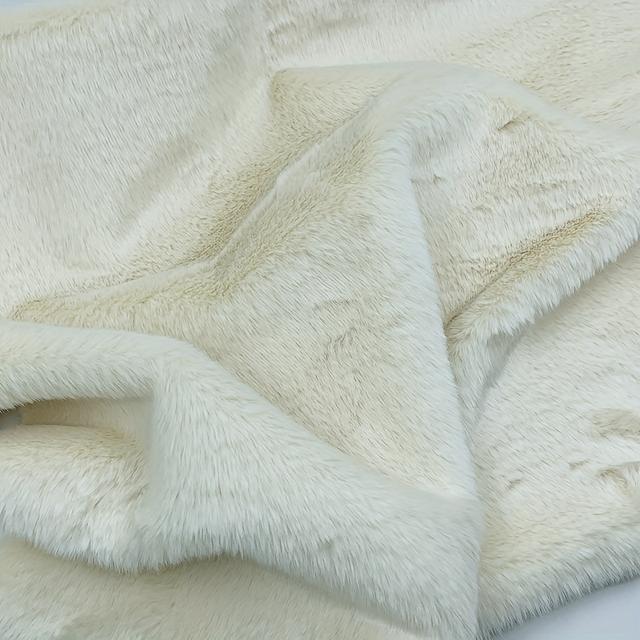 TEMU Luxuriöser Weicher Kunstkaninchenfellstoff, 10mm Plüsch, Vorgeschnitten 63"x20", Ideal für DIY-Kleidung, Westen, Schals & Spielzeug - Nur Handwäsche, Verschlüsselt, Halber Meter, Nähen