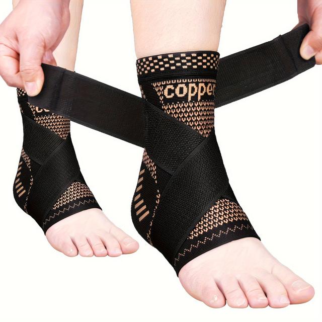 TEMU 1pc Adjustable Compression Ankle Brace, Unisex Support Sleeve For Home And Gym Use - Perfect Gift For Family
