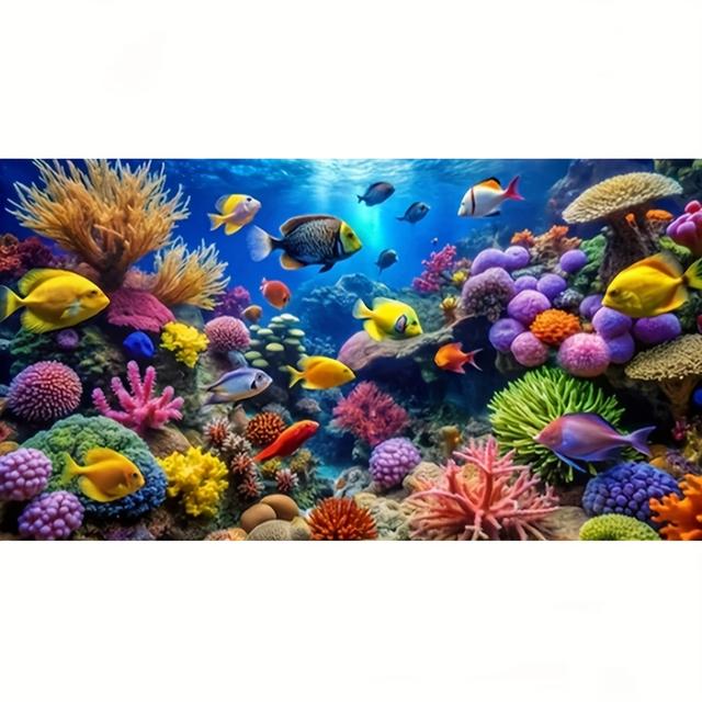 TEMU Large Size - Creative Theme Cross Stitch Kit, Diy High-quality Art Needlework, 11ct Embroidery Fabric Painting Craft, Ideal Handmade Gift For Home Wall Decor, Frameless