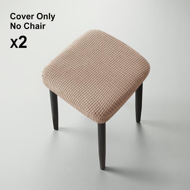 TEMU 2/5pcs Home & Hotel Stretch Corn Waffle Weave Stool Cover Cushion Set