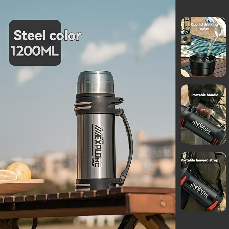 TEMU Nrmei Colorful , Stainless Steel Large Capacity Hot Water Bottle, Large Portable Car Travel , Special For Construction Sites