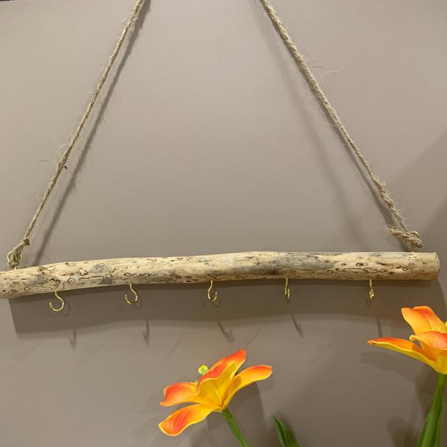 TEMU Rustic Wooden Driftwood Hook, Wall-mounted Branch Hanger Rack, , Country Style, For Small Items & Keys, Home Kitchen Storage Accessory, Utility Hooks