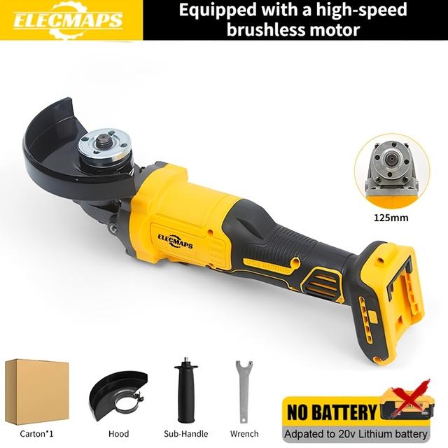 TEMU Cordless , Brushless Motor, 3 Adjustable Speeds, , Black And Scheme, Ideal For Grinding And Polishing (batteries Not Included, Blade Not Included), Professional Polishing, Sturdy