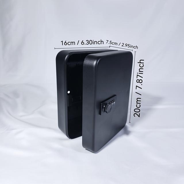 TEMU Armoire à clés murale avec serrure combinée, en fer avec 20 crochets, rangement sécurisé pour de , du et de l'hôtel, rectangulaire avec fermeture à pêne, boîte à clés.