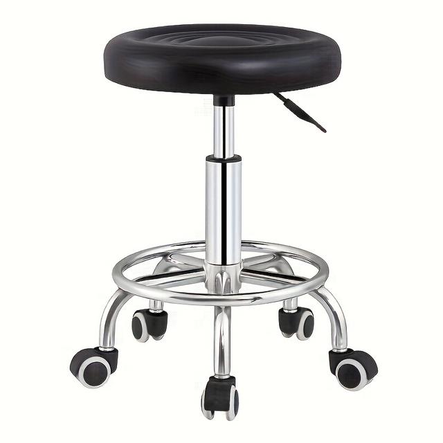 TEMU Rotating Barber Chair And Versatile Round Stool For Beauty, Hairdressing, Tattooing, And