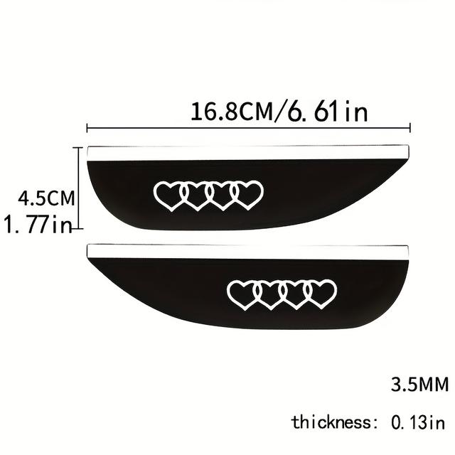 TEMU -shaped Car Mirror Rain Guards, Additions For Sunshade And Snow Protection, Rain Covers For Car Mirrors, Weather Protection For Vehicles, A Must-have For Car Enthusiasts, Stylish Black And