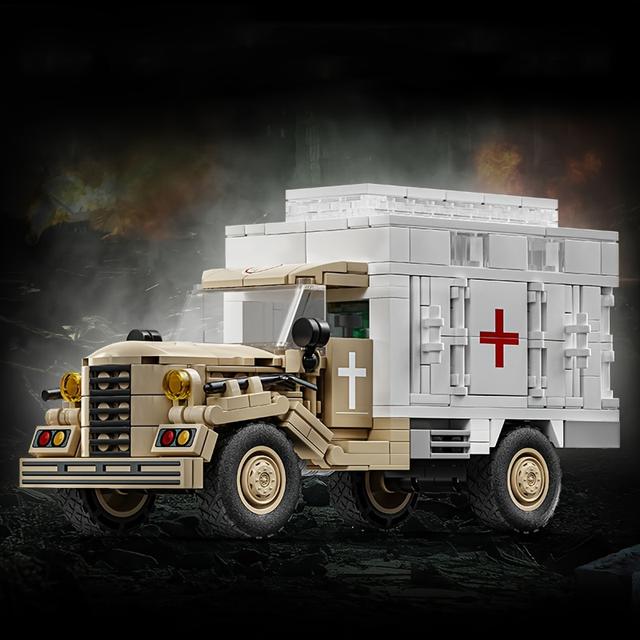 TEMU Camión de Bloques de Construcción de Vehículo Médico, Juguete, de Educativo para la Interacción -Hijos, Decoración del Hogar, Regalo para Niños, Navidad, , 432 piezas