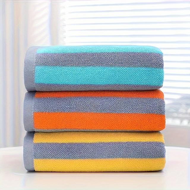 TEMU A Set Of 3 Premium Towels, Soft And Thick, Highly Absorbent For Adults, Suitable For Home Bathrooms, Hotels, Restaurants, Spas, Beauty Salons, Gyms, Yoga, , And Camping