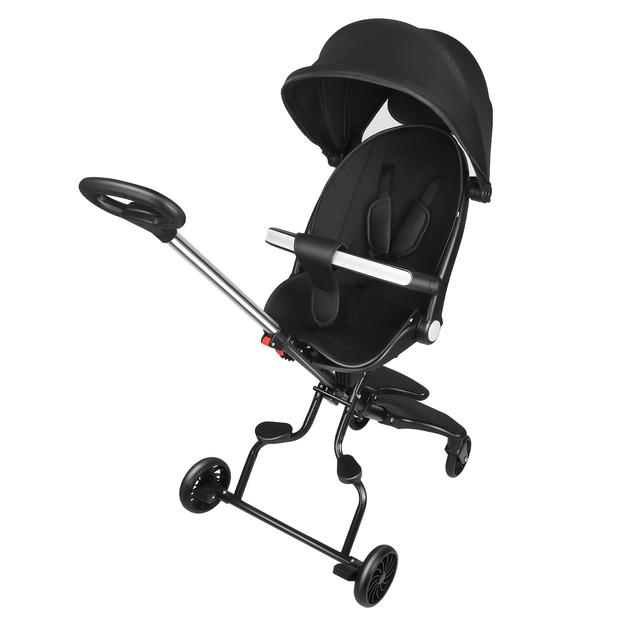 TEMU pour Animaux avec Pare-Soleil et Roues Bloquables | Design Pliable, Harnais de Sécurité & Panier de Rangement | Pour Chiens, Chats, Visites et Déplacements Urbains