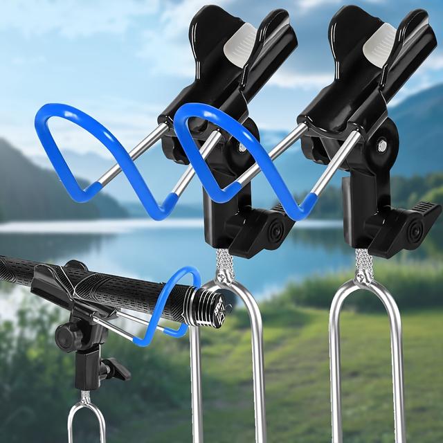 TEMU 2 шт. Покращений тримач для вудилищ для берегової риболовлі, стійка для вудилищ на пірсі, наземна стійка для вудилищ, піднята стійка для вудилищ на пляжі, нековзний для захисту ваших вудилищ