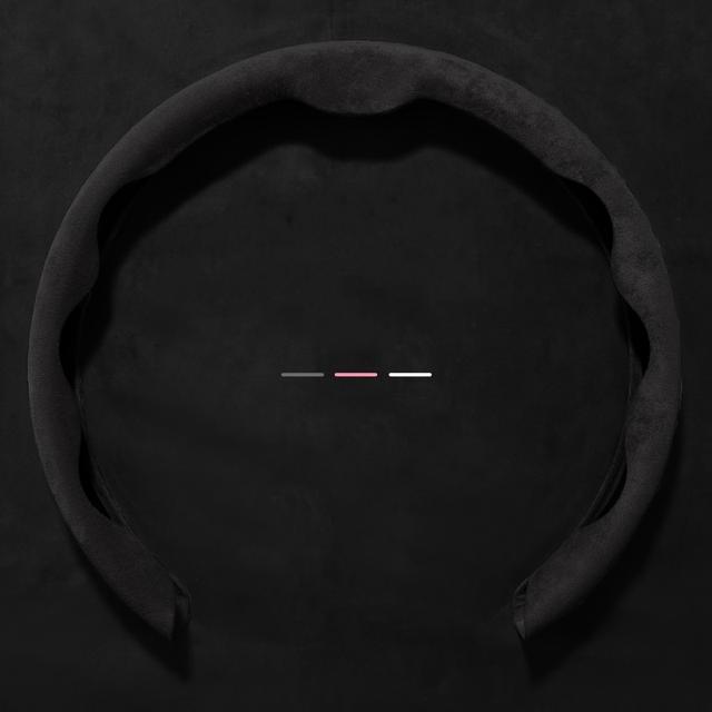 TEMU Lenkradbezug für das Auto, schlicht und hochwertig, aus kurzem Plüsch für alle Jahreszeiten, geeignet für Männer und Frauen