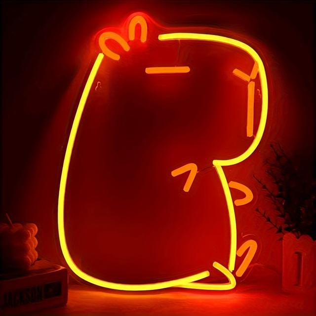 TEMU NEON FINE NF LED Neon Sign Light mit Dimmer, USB-betrieben, Tastenbedienung, Wandmontage Dekorative Beleuchtung, Mehrzweck für Wohnkultur