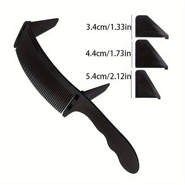 TEMU Professional Barber Hair Cutting Comb With A Curved Design And Adjustable S Arc For Precise Styling, Ideal For Hairdressers