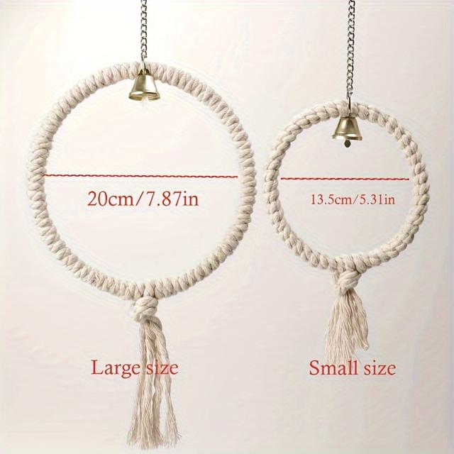 TEMU 1pc Bird Hoop, Toys, Hoop , Strong And Durable, Bird Cage Accessories