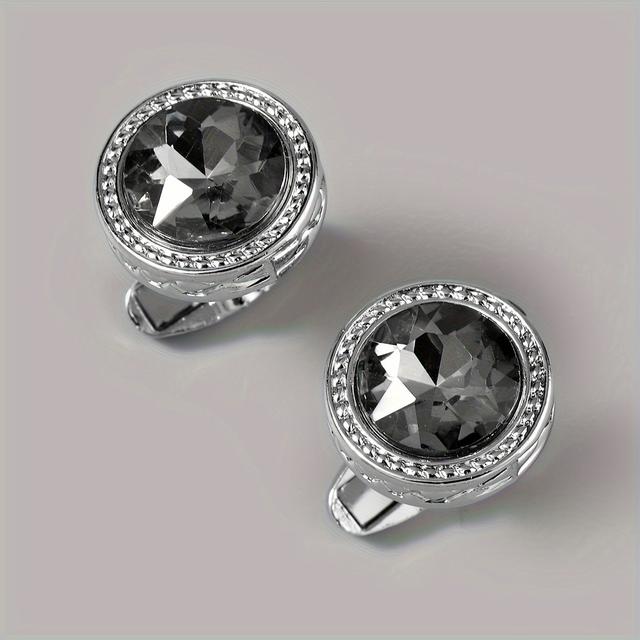 TEMU A Pair Of Stylish Cufflinks For Men Shirt Button Metal Cuff Links For Wedding Accessories Men's Accessories For Business