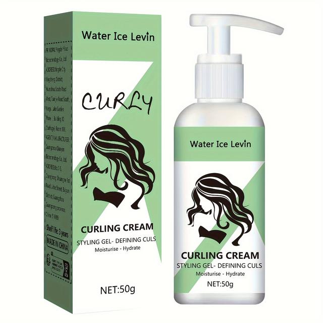 TEMU Curly Hair Elastic Cream - Unisex Styling Gel, Suitable For Normal Hair Types's Fixing Cream - Moisturizing And Elastic, Long-lasting Hold, Curls