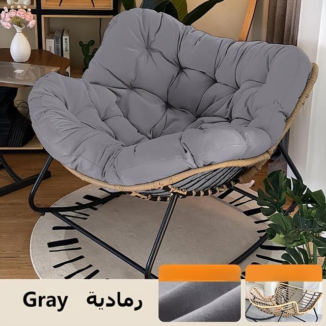 TEMU Single Rocking Chair, Home Rocking Chair, Recliner, Adult Balcony Leisure Chair, Can Lie Down , Nest Chair