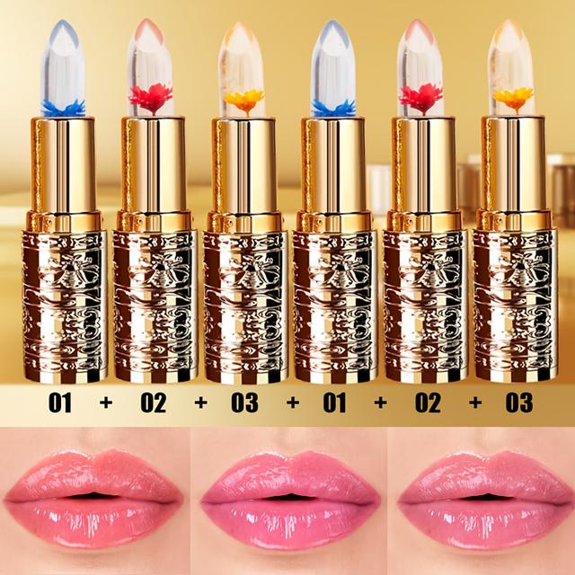 TEMU Набір із шести температурних помад-пелюсток з ягодовими відтінками, що живлять, стійкі та забезпечують природний вигляд