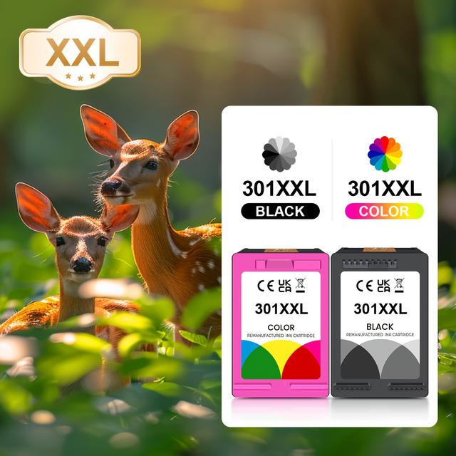 TEMU Cartouches d'encre KT INK 301XXL Noir pour HP 301XXL 301XL - Compatibles avec HP 1110 1111 1112, 4510 4511 4512, 3830 3831 3832 4650 4652 4654