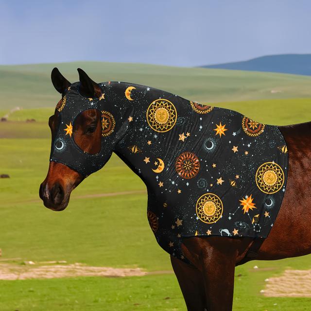 TEMU 1pc Horse Hood Featuring A Zipper, Perfect For And Summer . It Has A Fleece-lined Nose For Added For And Large Eye For A