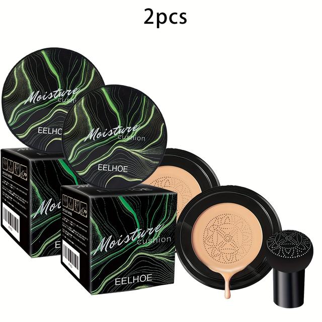 TEMU Dark Air Air Cushion Foundation, Bb Cream Suitable For Different , Moisturizing And Hydrating Skin, Long Lasting Beautiful Base Foundation, Warm Tone Foundation