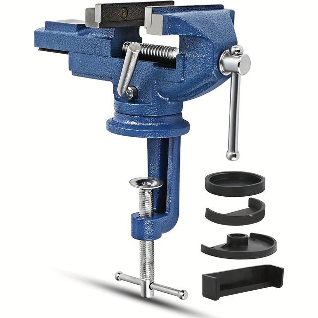 TEMU Vice 80mm Tafelbankschroef Draaibare Klemklem voor Werkbank