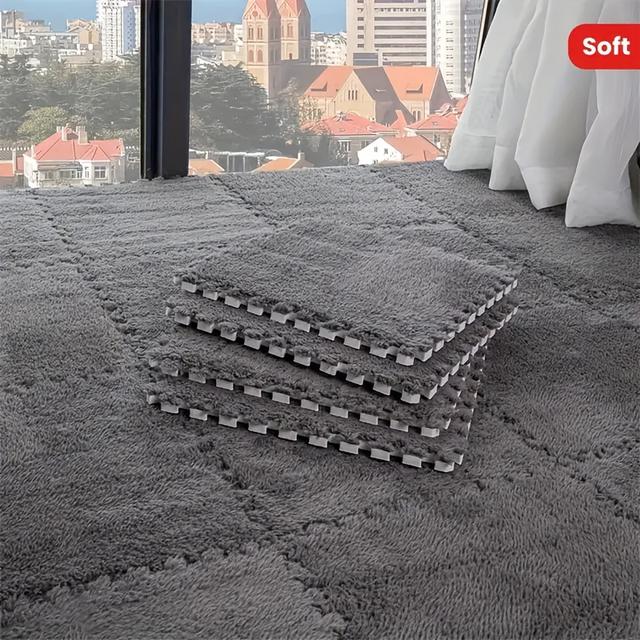 TEMU 20 ks Tlusté Plyšové Patchwork Rohožky, Vhodné do Pokojů, Ložnic, Šatních Skříní, Tatami Mat, Dekorace Pronajatých Domů a pro Celoroční Použití