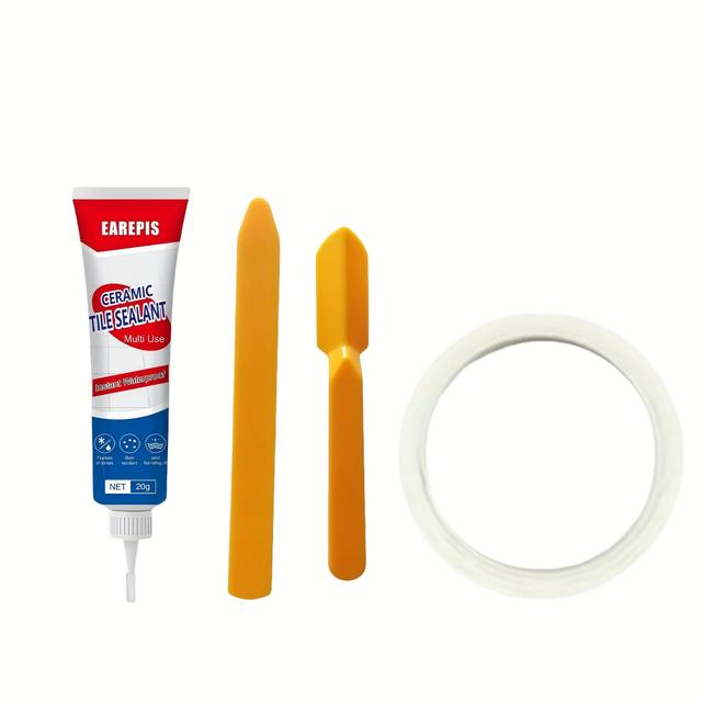 TEMU de de Juntas de Azulejos 20G para Cozinha e Casa de Banho, Branco, Adequado para Bancadas, Lava-louças e , Ferramentas