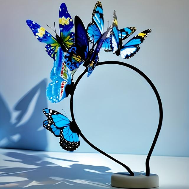 TEMU Schickes Schmetterlings-Stirnband für Frauen - für Halloween & Junggesellinnenabschiede, Niedliches Plastik-Haaraccessoire