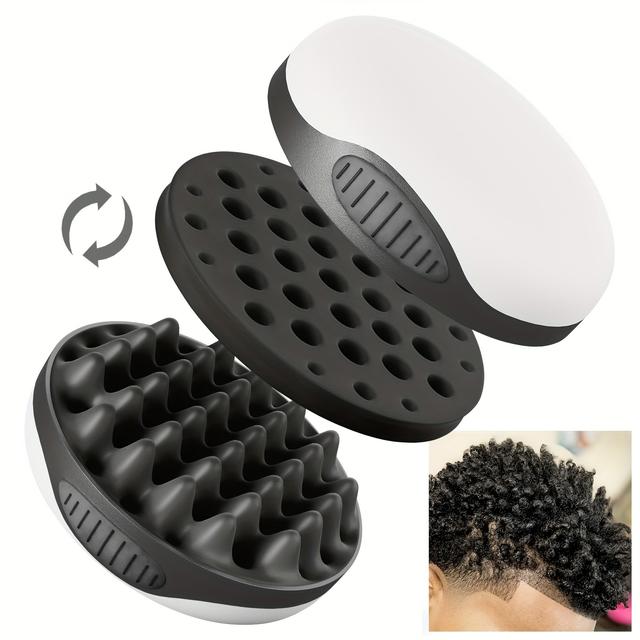 TEMU Magic Curling Comb, African Curling Hair Tool, Dual-sided Wave Curler For Men And Women With Long Or Short Hair, Black, Single Unit