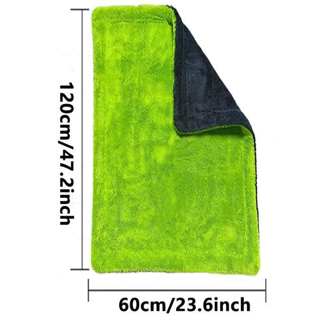 TEMU 1400GSM 풀사이즈 SUV 트럭 타월 - 121.92cm x 60.96cm 양면 극세사, 높은 흡수력 및 스크래치 방지, 차량 세차 및 디테일링에 적합, 스크래치 없음, 특대형 초흡수성 루프