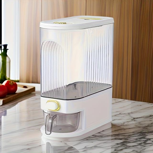 TEMU Moonxian Grain Storage Box, Sealed Moisture-proof And Insect-proof Grain Bucket, Large Capacity Grain Storage Box, Suitable For Kitchen Rice, Flour, Beans Sealed Storage