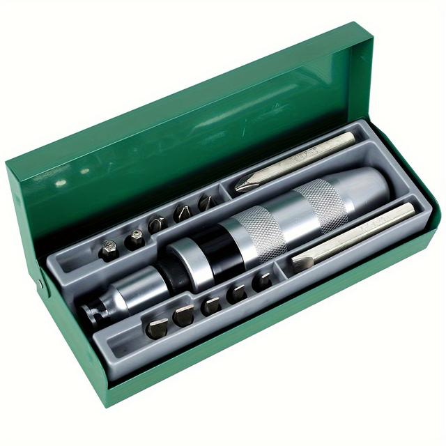 TEMU 13pcs Impact Screwdriver Set, Shock Screw Driver Chisel Bits, Multifunctional Screw Extractor Remover Repair Set, Repair Tools