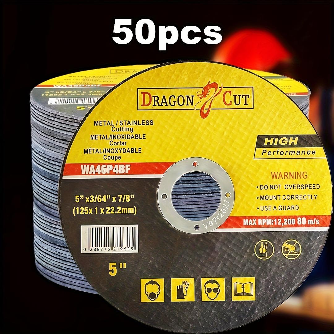 TEMU 10pcs/50pcs 5-inch 125x1x22.2 Dual-cloth Dragon Resin Grinding Wheel Buffing Wheel, Suitable For Metal,, Pipes, , Plates, Grinding Wheel, Sanding Wheel, Polishing Wheel