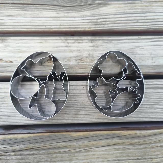TEMU 10pcs/set, Stainless Steel Biscuit Mold, Easter Series, Frame And Multiple Cores, Biscuit And Chocolate Candy Molds, Fruit Cutting, Manual Diy, Combinable, Cute And Interesting, Baking Gadget