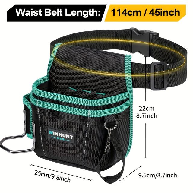 TEMU Winhunt Tool Waist Bag Multifunctional Large Capacity Hardware Tool Bag Maintenance Bag