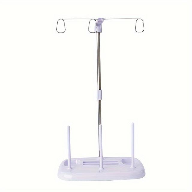 TEMU Purple/ Rack With Paper Manual Home Sewing Machine Thread Rack Upgraded Overlock Machine 3-spool Thread Rack Dual Thread Rack Sewing Machine Accessory