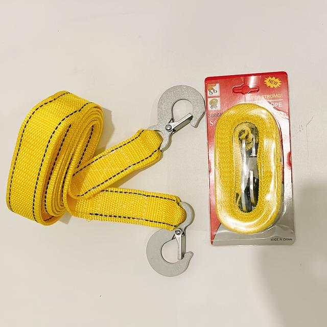 TEMU 1pcheavy-duty Towing Rope, 150-inch Durable Nylon Strap With Breaking Strength And Storage Bag - Ideal For Emergency Vehicles And Off-road Use
